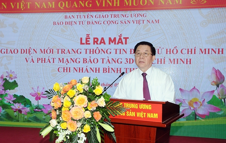 Bí thư Trung ương Đảng, Trưởng Ban Tuyên giáo Trung ương Nguyễn Trọng Nghĩa phát biểu